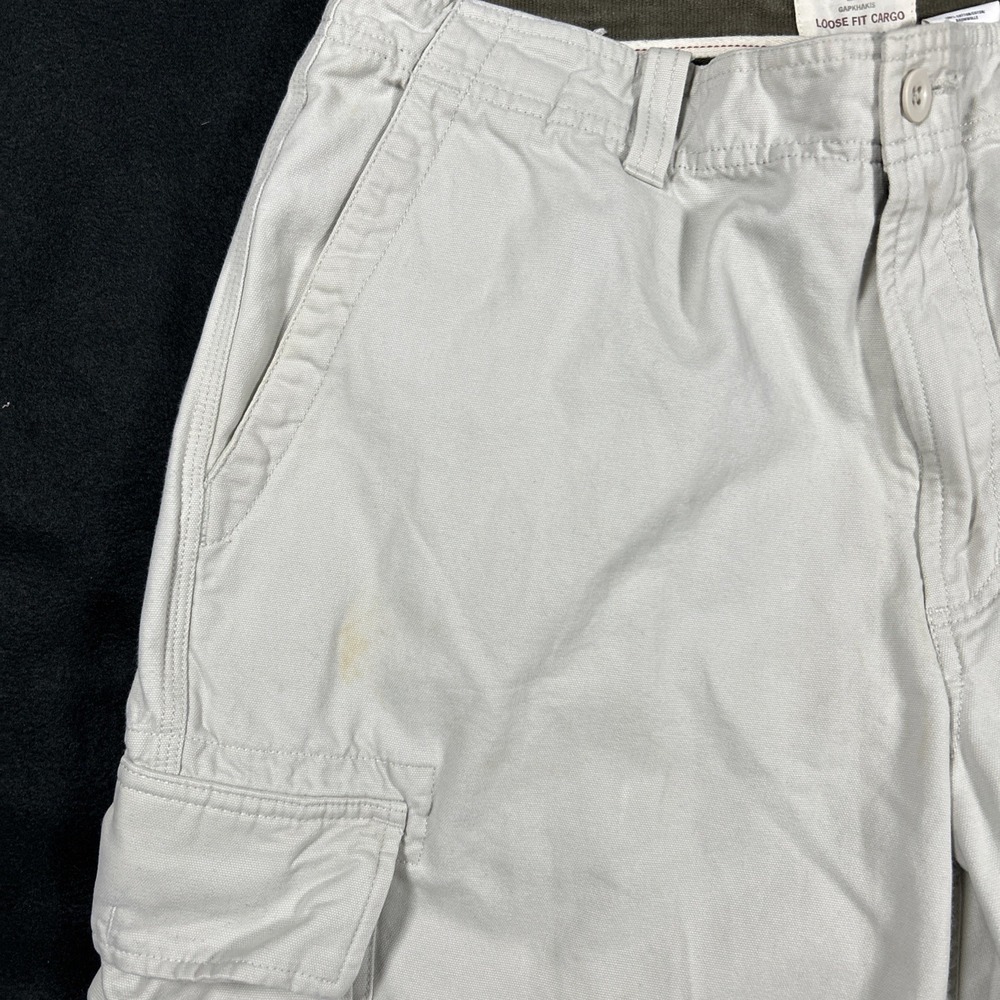 Vintage Gap‎ Standard Cargo Pants Mens 33x30 Khaki Cotton Loose Utility Baggy - Picture 3 of 11
